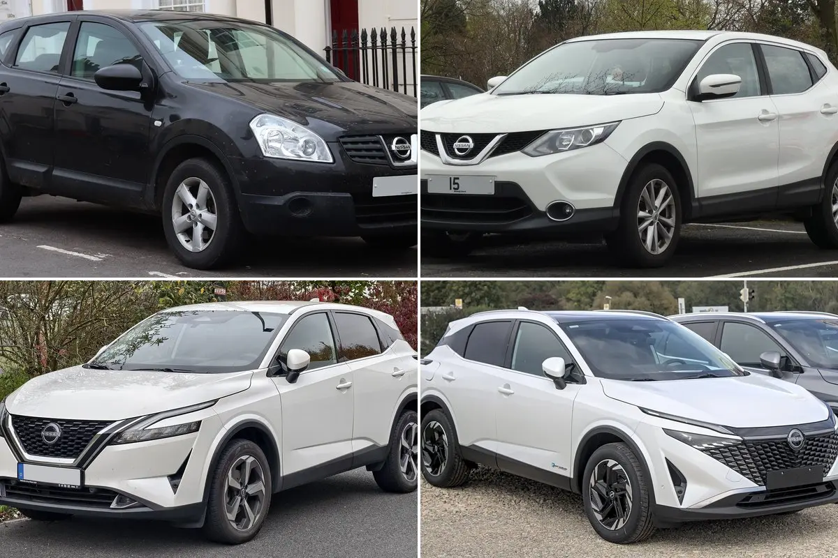 Nissan Qashqai: kartos J10–J12, e-Power, matmenys ir palyginimas su RAV4 bei Tiguan