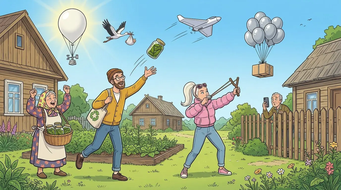 Numušk droną: komiksinis žaidimas apie balionus, dronus ir užrakintas priedangas