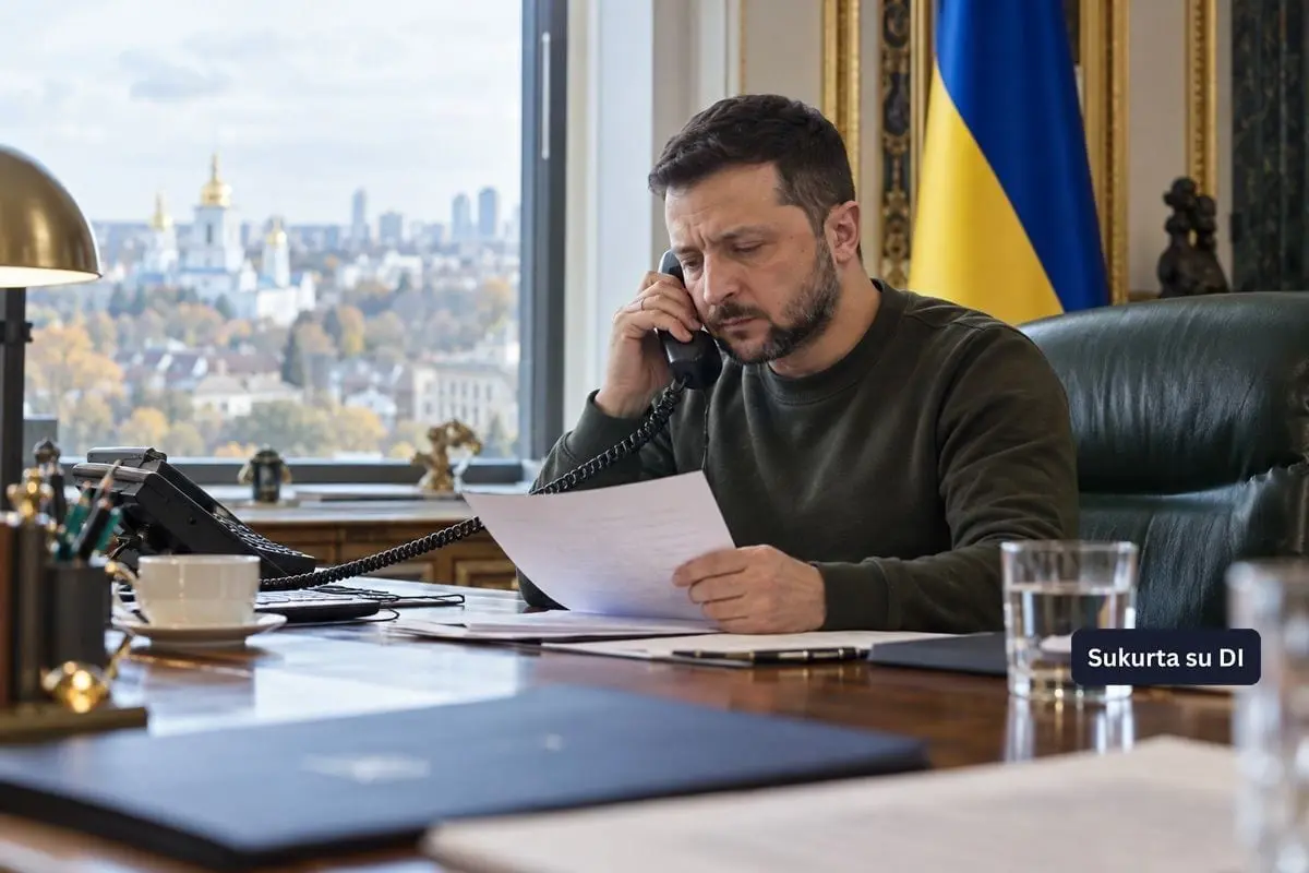 V. Zelenskis JAV ir Rusijos dyzelino susitarimą pavadino „gimtadienio dovana V. Putinui“