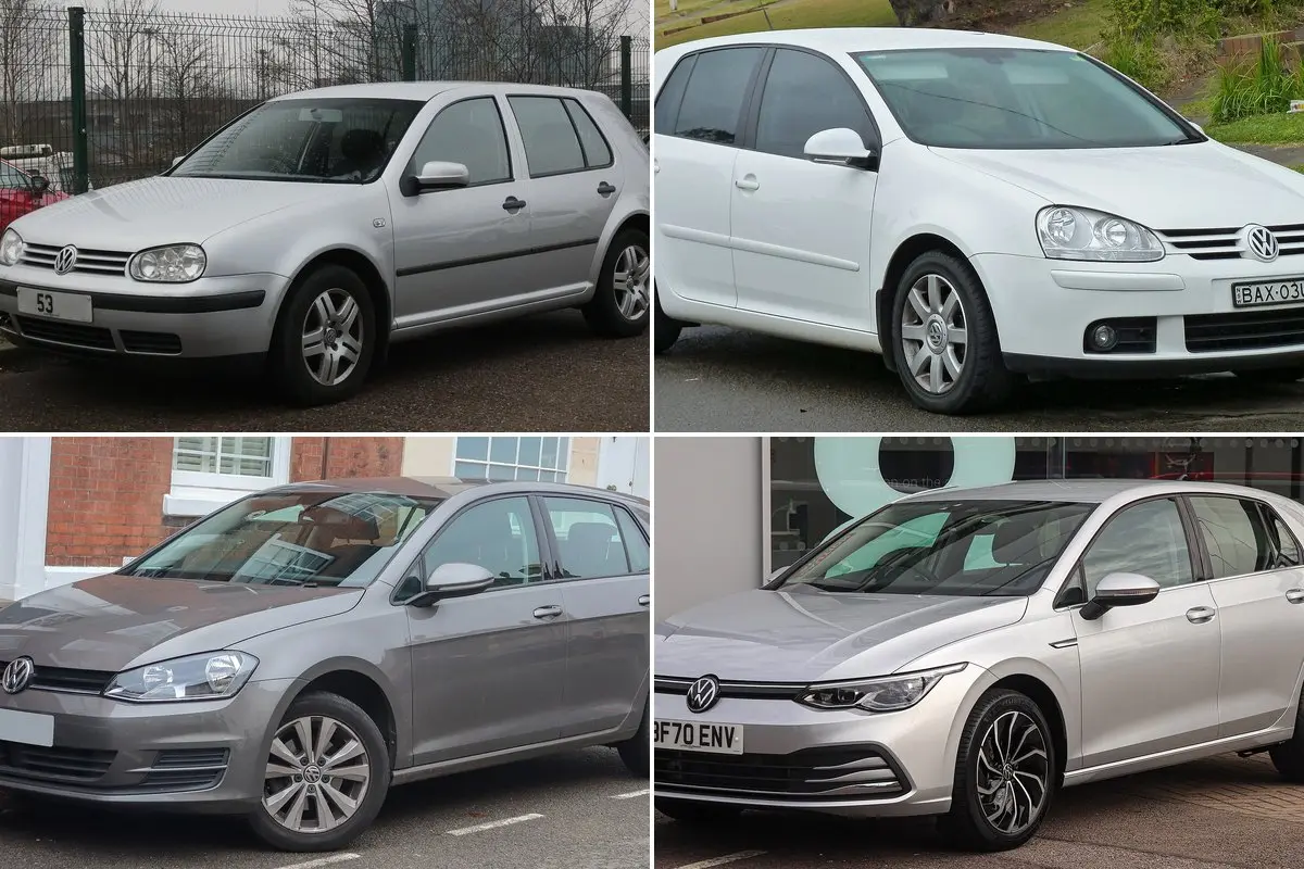 VW Golf: kartos Mk4–Mk8, matmenys, varikliai ir kiek jų Lietuvoje