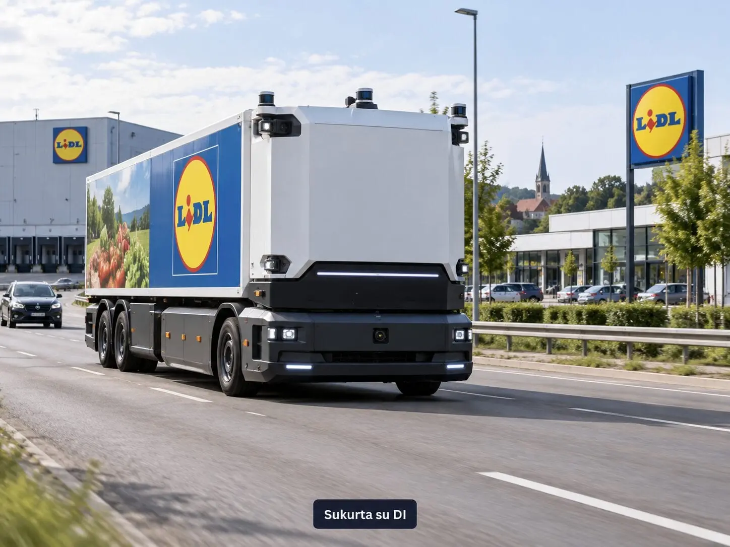 Vokietijoje – istorinis žingsnis: „Lidl“ prekes jau veža sunkvežimis be vairuotojo