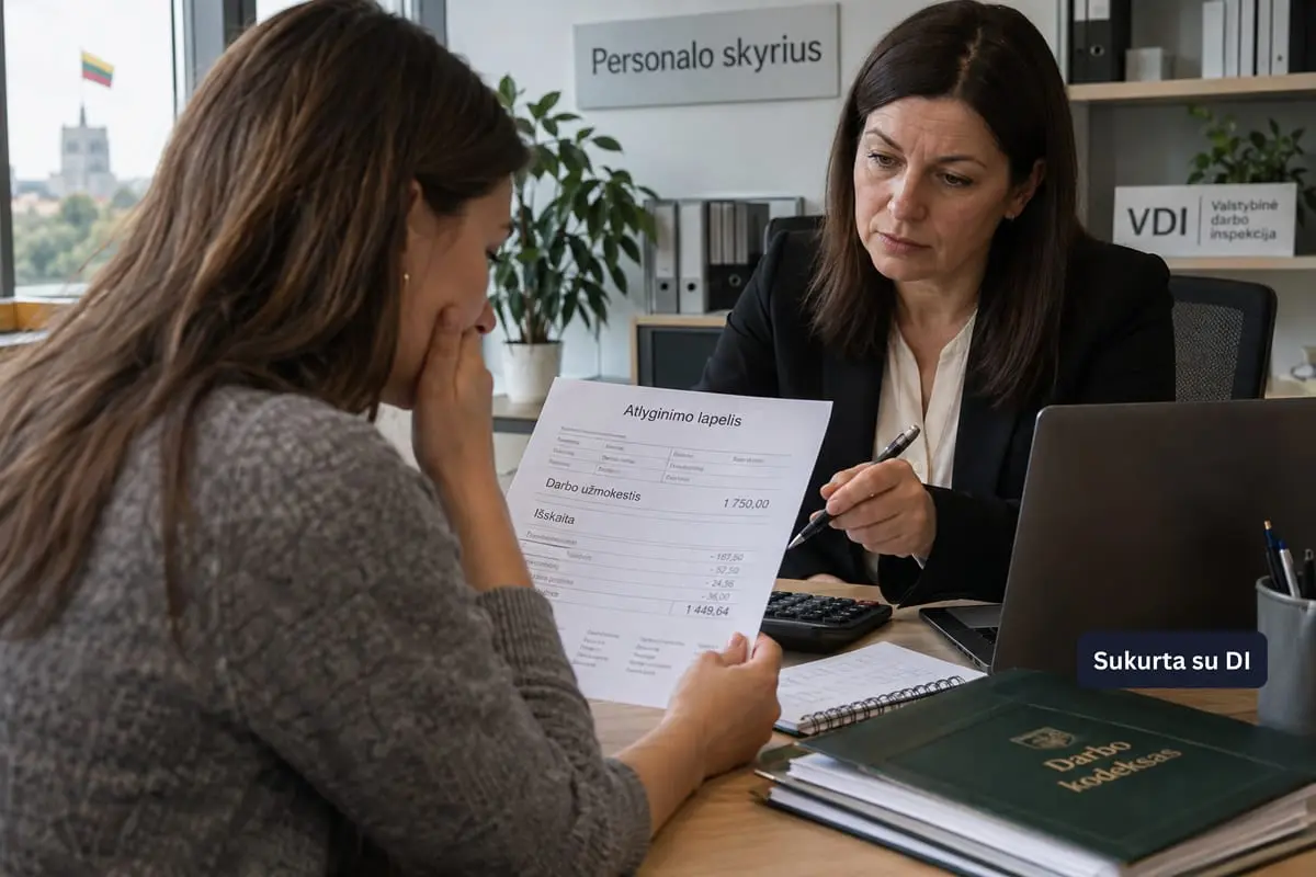 VDI įspėja: darbdavys negali savavališkai daryti išskaitų iš darbuotojo atlyginimo