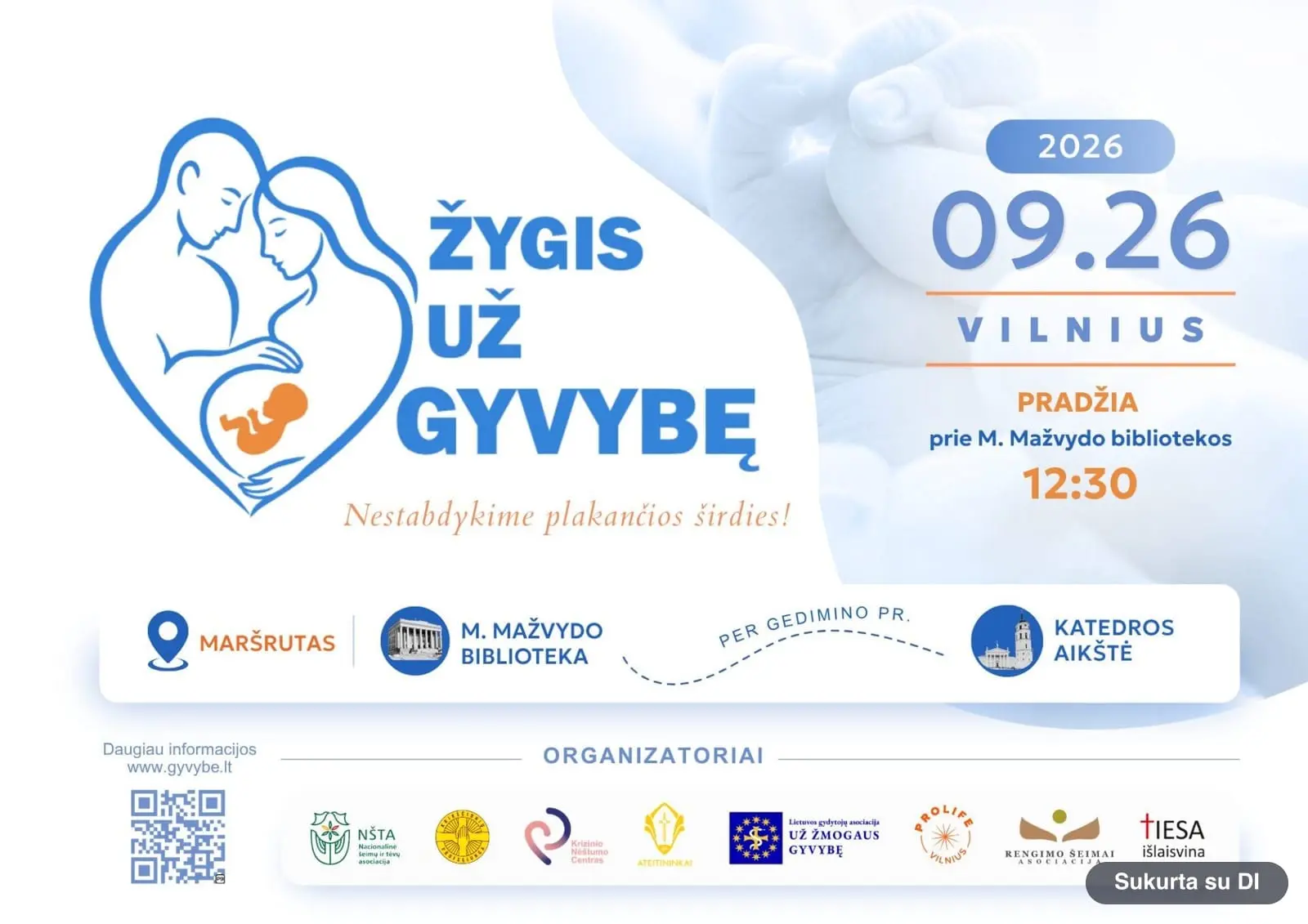 Vilniuje vyks „Žygis už gyvybę 2026“: eisena Gedimino prospektu pajudės Katedros aikštės link
