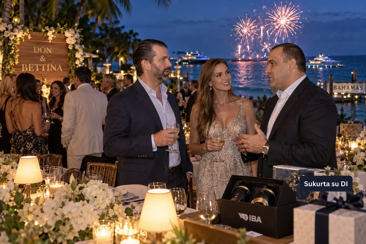 Rusijos oligarchas finansavo D. Trumpo jaunesniojo vestuvių iškilmes – pora tai vadina draugo dovana