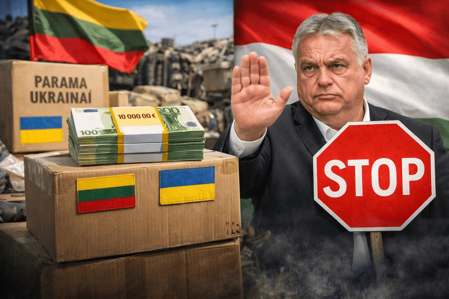 Lietuva savanoriškai Ukrainai siunčia dar 10 mln. eurų, Vengrija taria „stop“