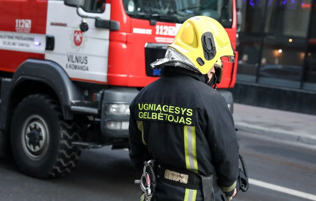 Medininkų pasienio kontrolės punkte buvo kilęs didelis gaisras