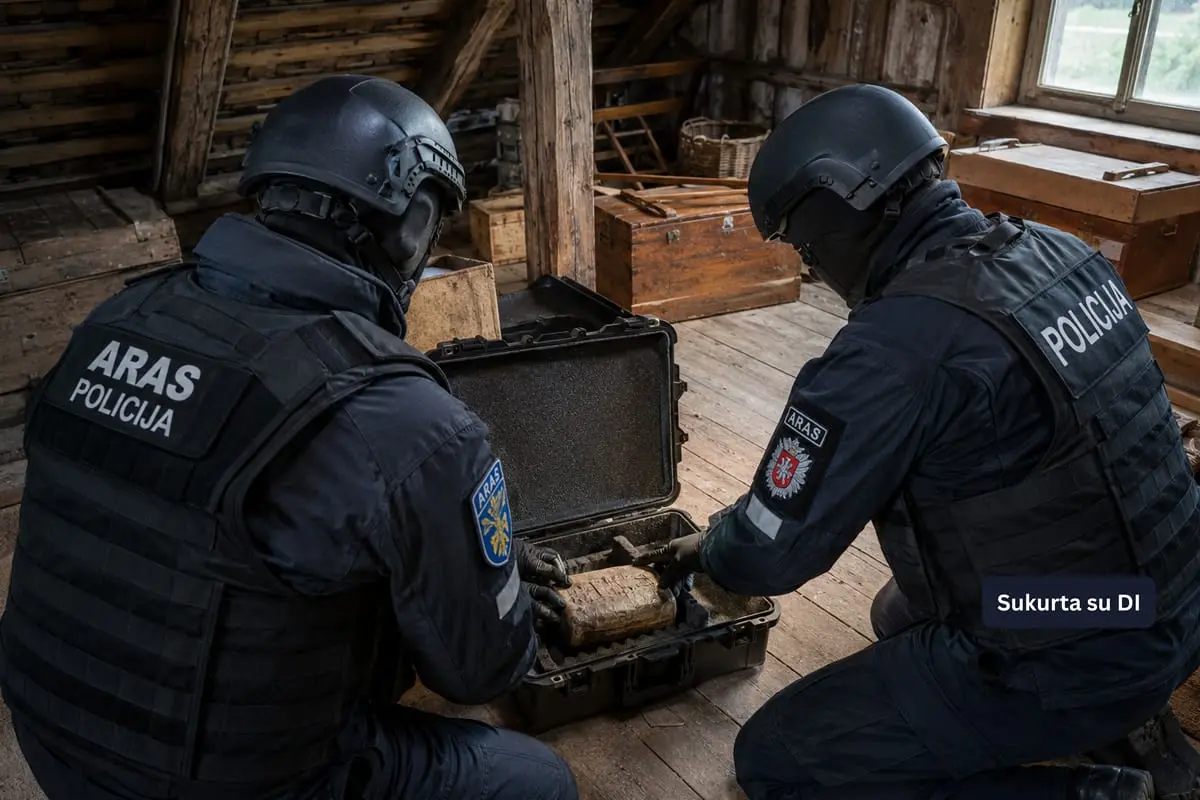 Policijos suvestinė: iš vilniečio išviliota 127,6 tūkst. eurų, sodybos palėpėje rasta trotilo
