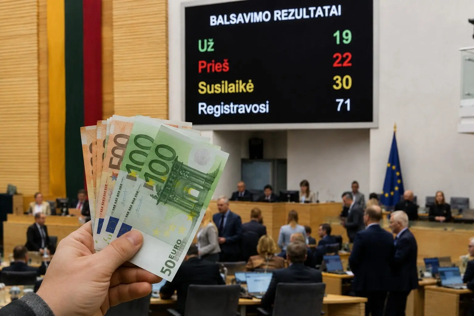 Smūgis planui riboti grynuosius: Seimas pasakė „ne“