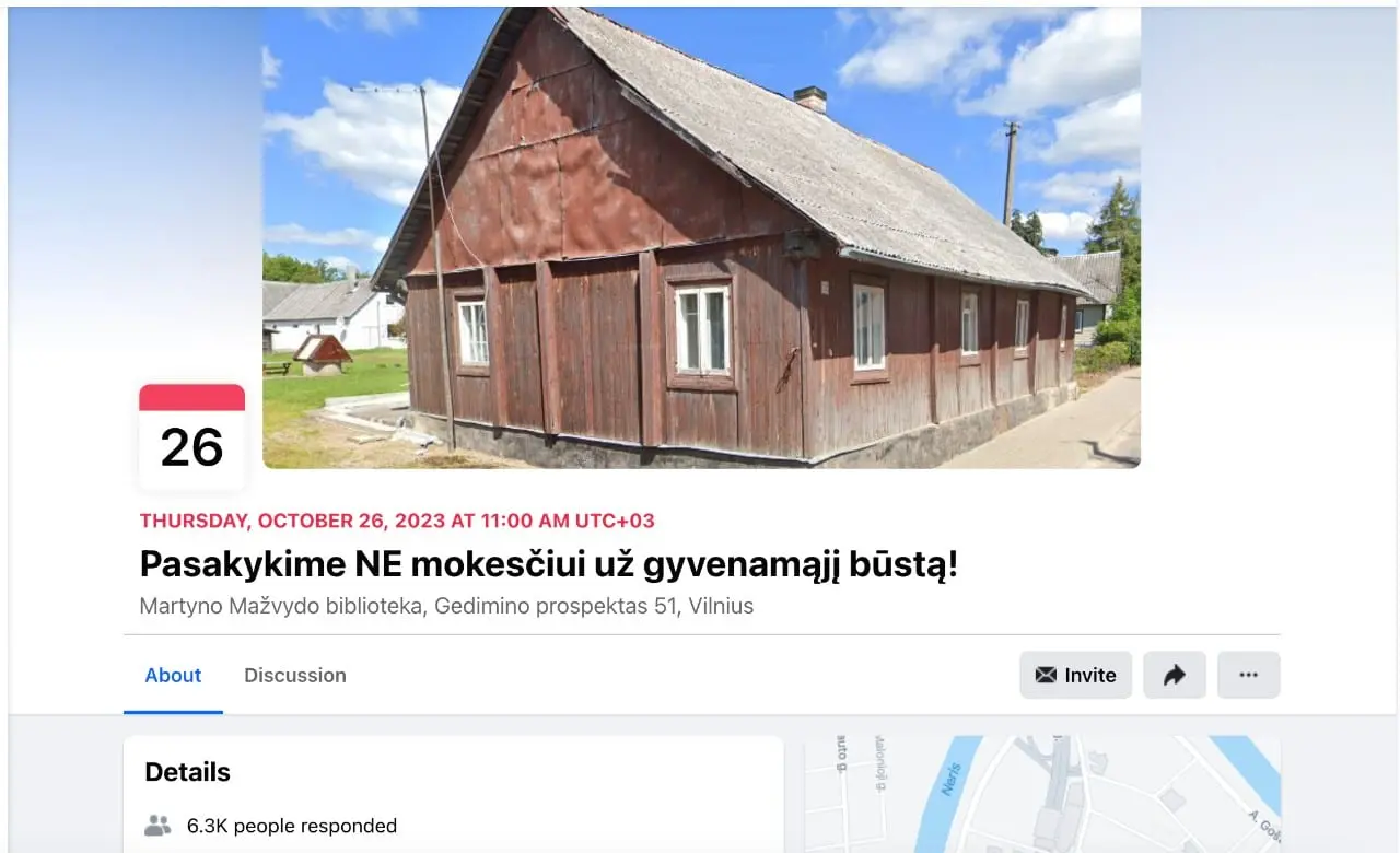 Mitingo prieš NT mokestį iniciatorius: „mokės visi, nuo bet kokios lūšnos“
