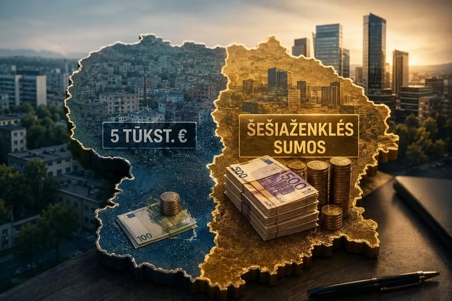 Didžiausių atlyginimų žemėlapis: vienur – 5 tūkst., kitur – jau šešiaženklės sumos