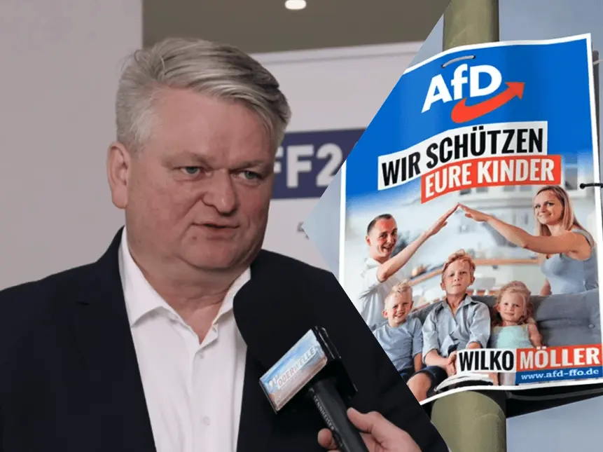 AfD politikas teisiamas dėl tariamo „Hitlerio pasisveikinimo“ rinkimų plakate