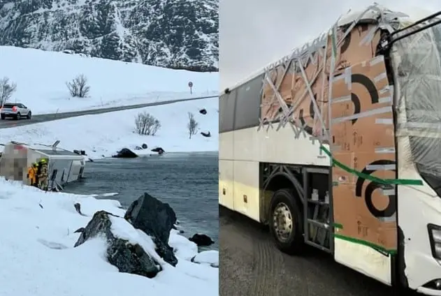 Sustabdytas lipnia juosta ir kartonu apklijuotas lietuvių autobusas
