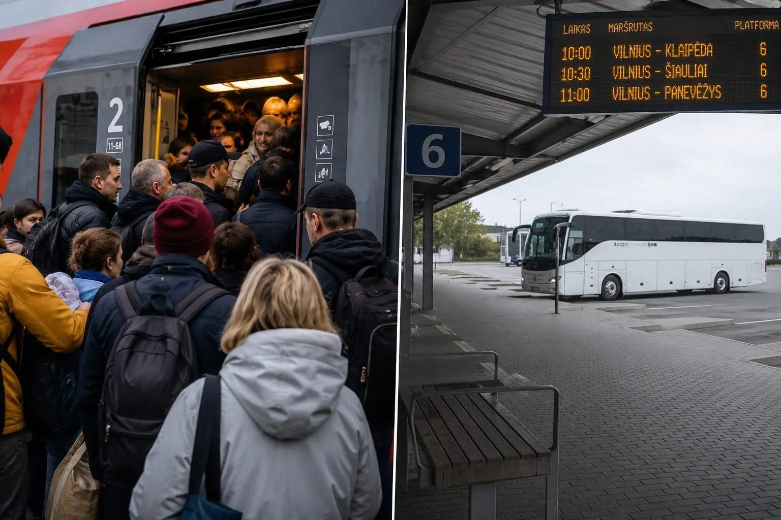 Traukiniuose – grūstys, autobusų maršrutai tuštėja: vežėjai prakalbo apie diskriminaciją