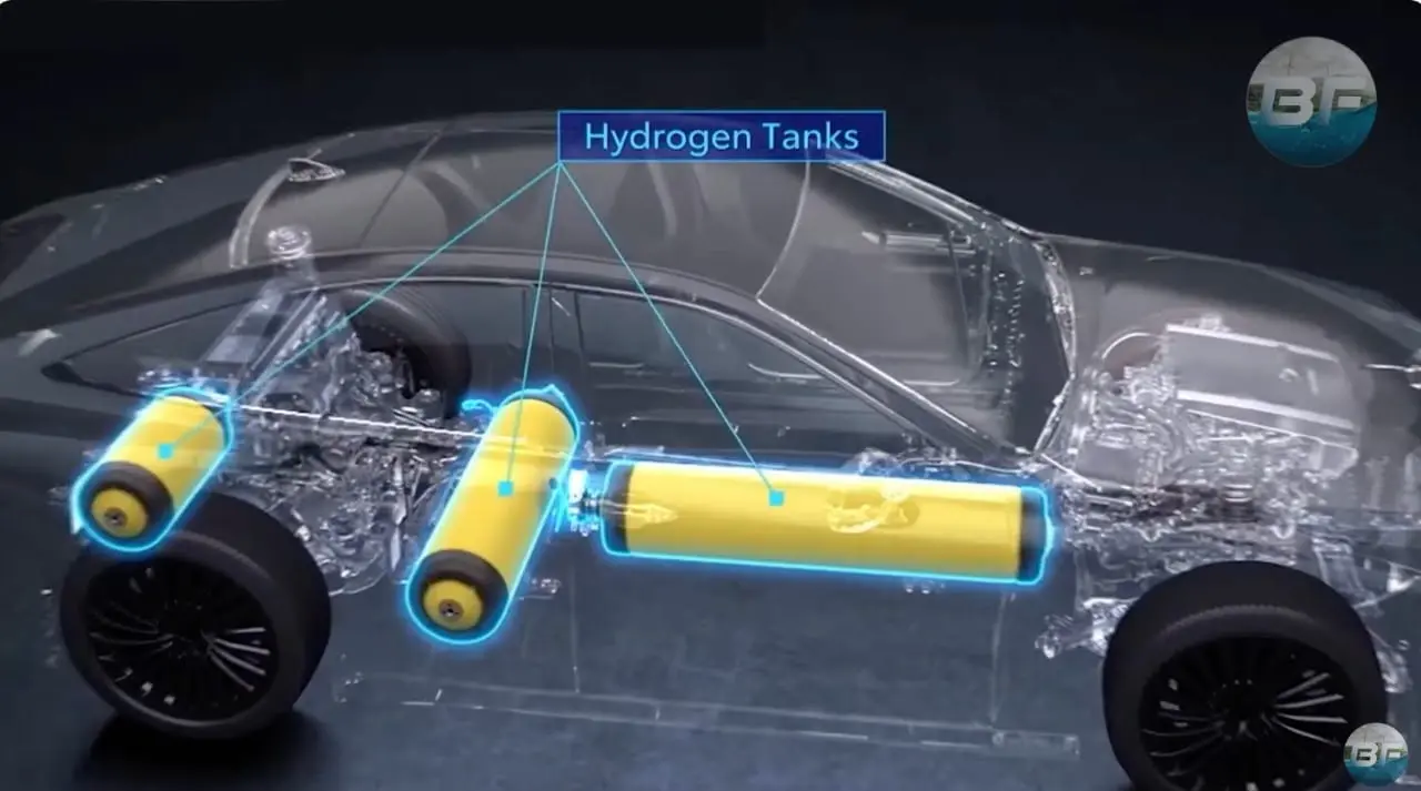 Alternatyva benzininiams hibridams: į rinką žengia vandeniliu ir elektra varomas automobilis