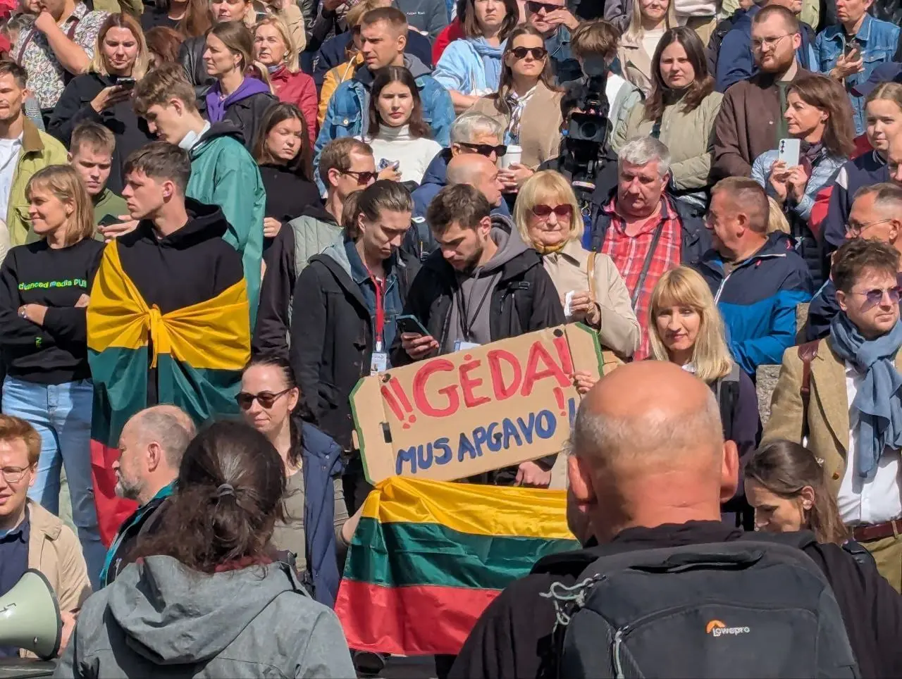 Antradienį nugriaudėjo „Gėdos diena“ mitingas prieš valdančiąją koaliciją
