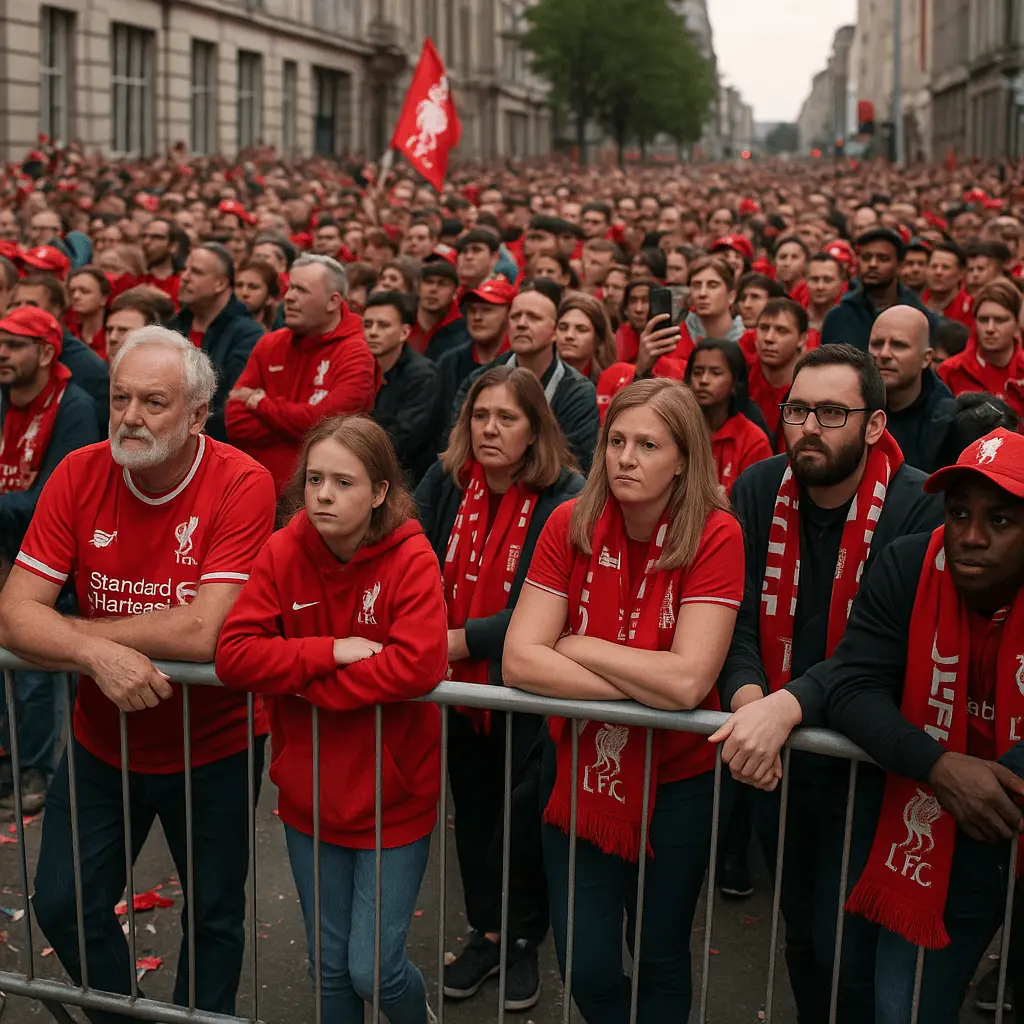 Dešimtys sužeistų po to, kai automobilis rėžėsi į minią, švenčiančią „Liverpool“ triumfą