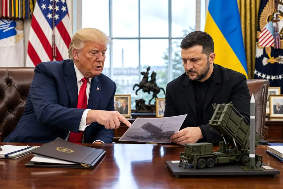 D. Trumpas pažadėjo Ukrainai „Patriot“ raketų gamybos licencijas