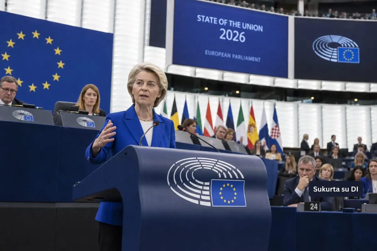 U. von der Leyen nubrėžė naują ES kryptį: Kanados statusas, saugumo taryba ir griežtesnė skaitmeninė kontrolė