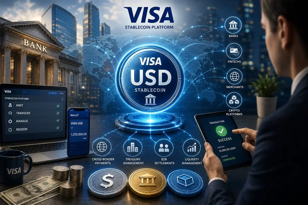 „Visa“ atveria bankams kelią leisti savo skaitmeninius dolerius: pristatyta nauja stabiliųjų kriptovaliutų platforma