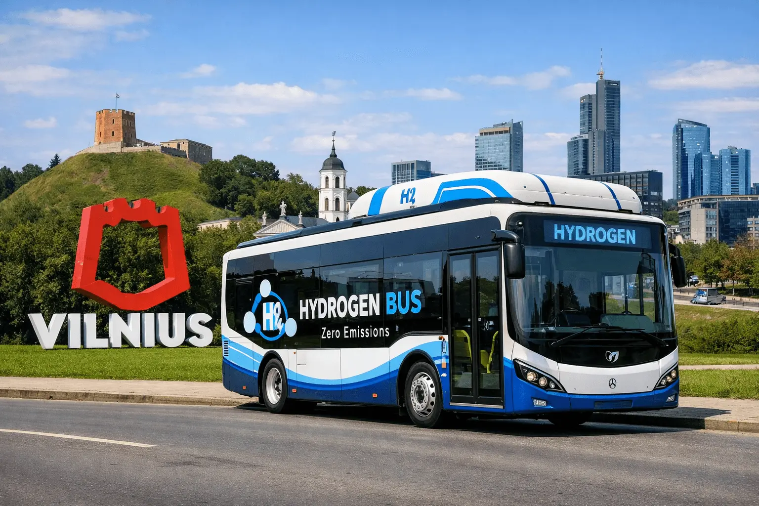 „Žaliasis Vilnius“ – paskelbtas konkursas vandenilinių autobusų pirkimui