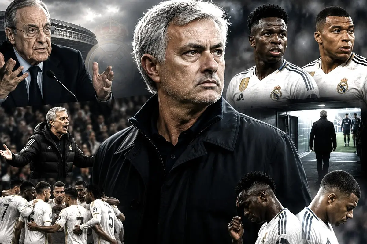 Jose Mourinho sugrįžimas į „Real“: Florentino Perezo spaudos konferencija ir susiskaldžiusi rūbinė