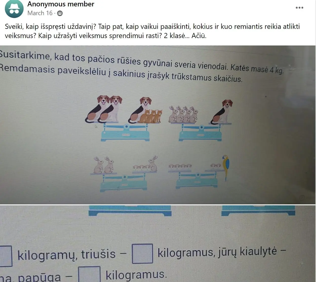 Kur mes ritamės? Tėvai nesugeba išspręsti pradinukų užduočių