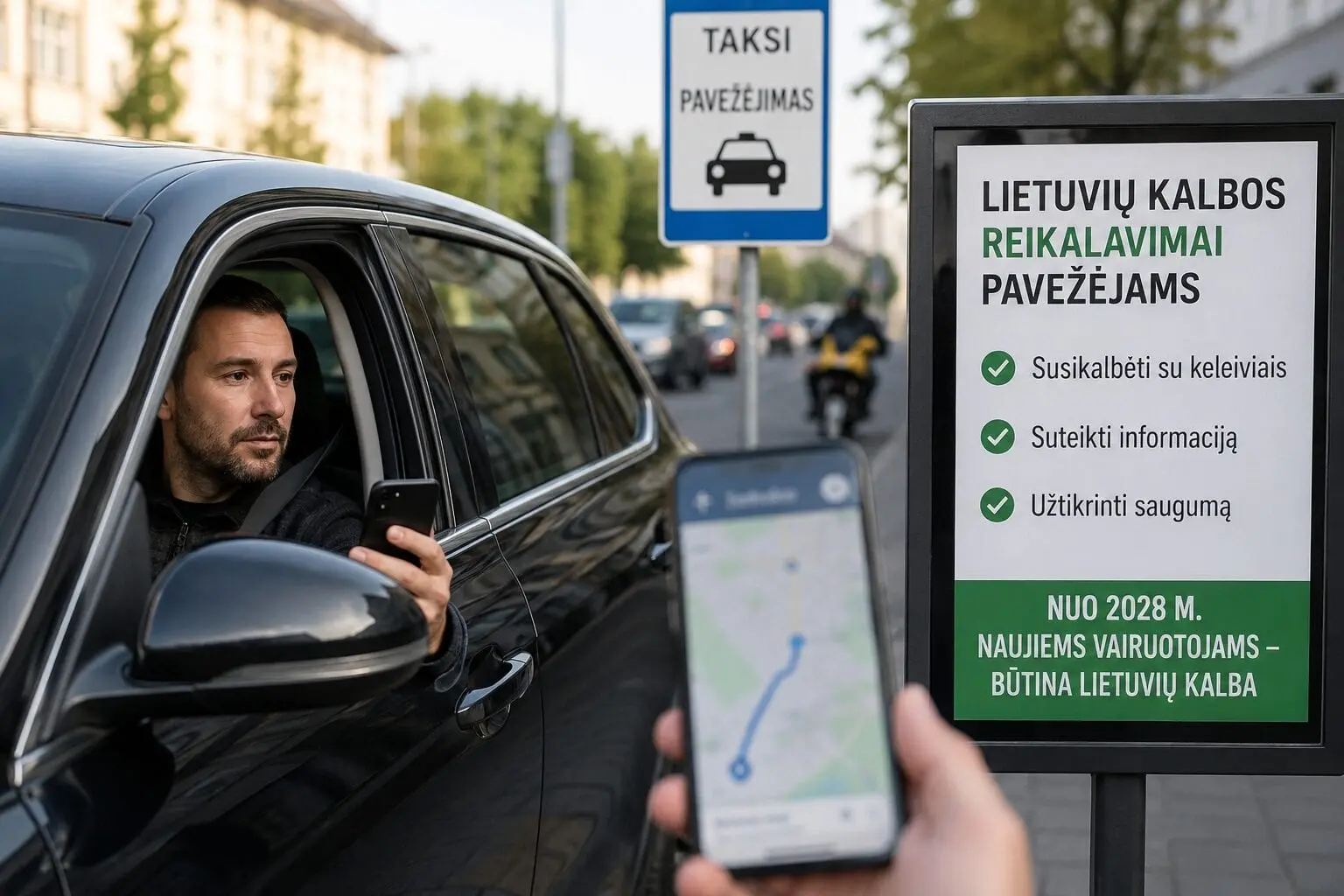 Norima kelti lietuvių kalbos kartelę pavežėjams: naujų vairuotojų lauktų svarbus pokytis