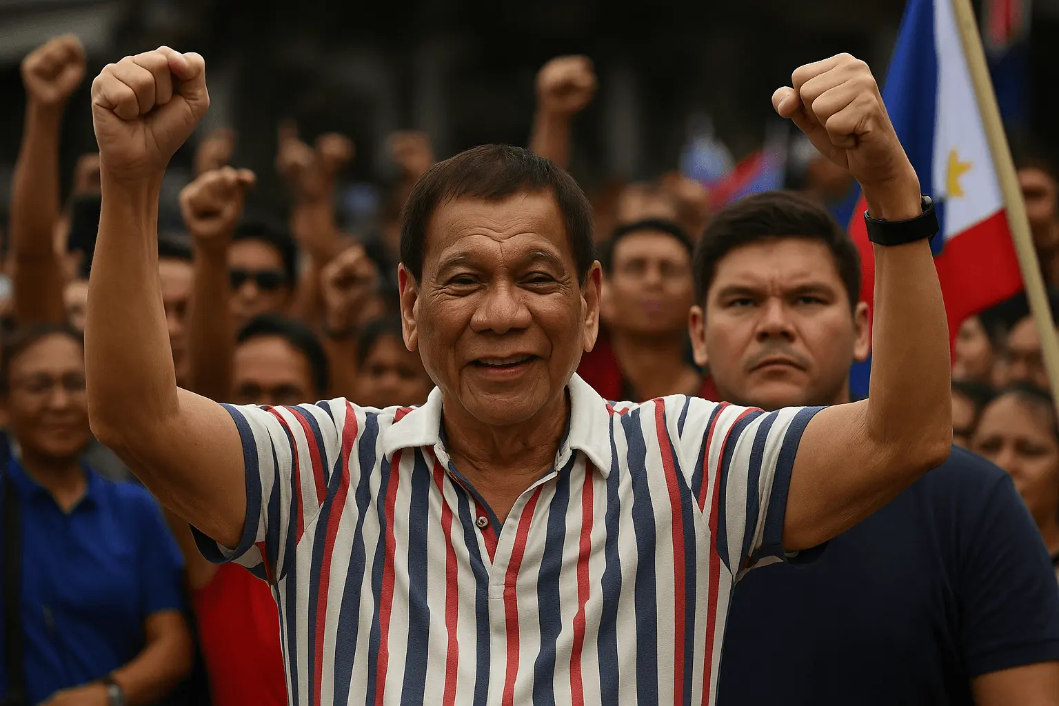 Rodrigo Duterte laimėjo Filipinų mero rinkimus, pats būdamas Hagos kalėjimo kameroje