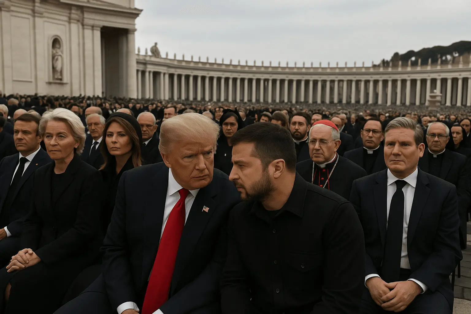 Istoriniai momentai iš popiežiaus Pranciškaus laidotuvių