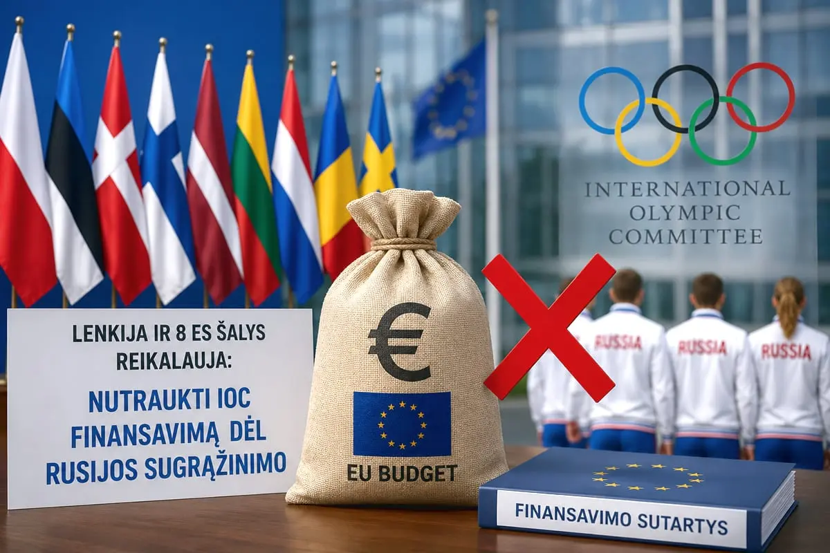 Devynios ES šalys kerta IOC per piniginę: reikalauja nutraukti finansavimą dėl Rusijos sugrąžinimo