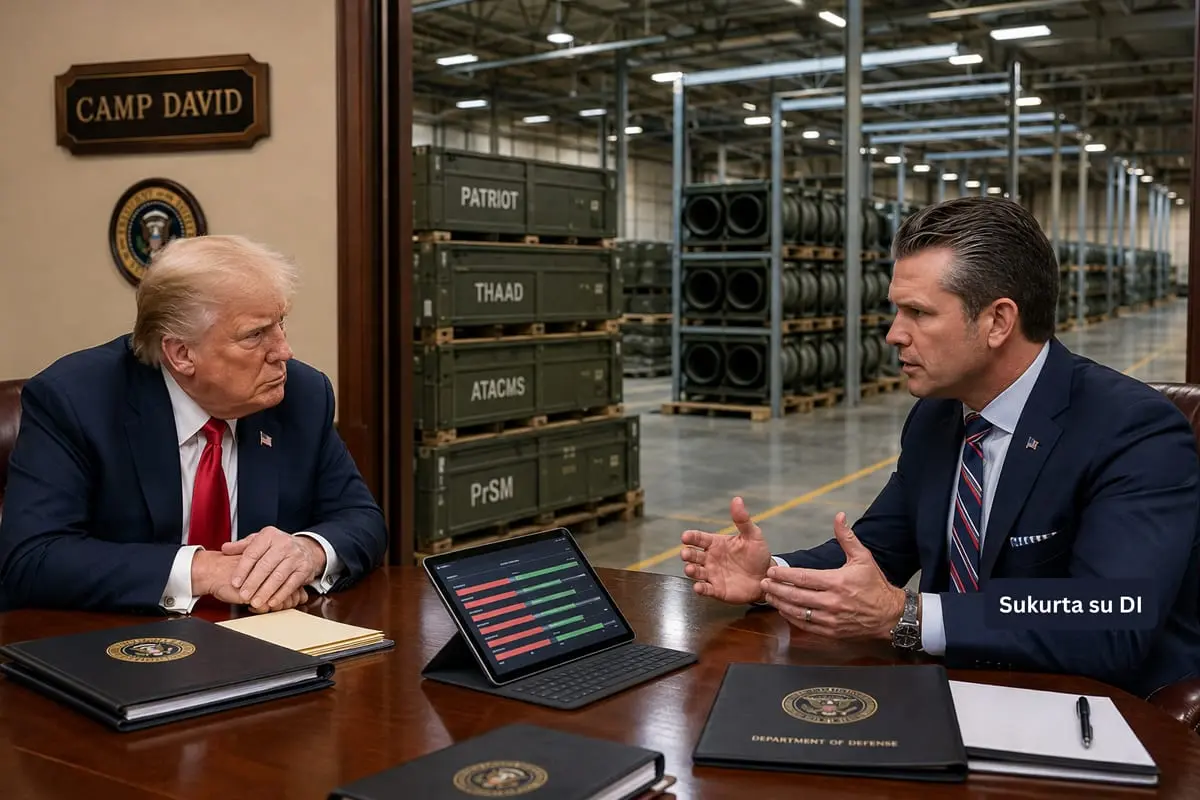 JAV raketų sandėliai tuštėja: D. Trumpas pareikalavo P. Hegsetho pasiaiškinimo