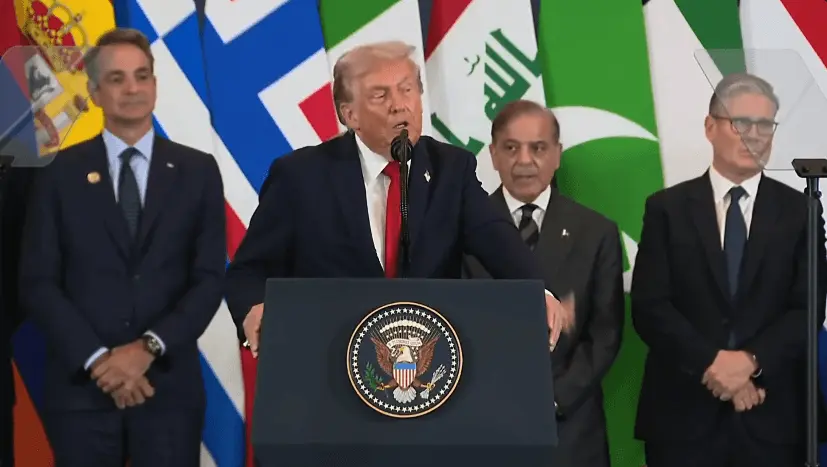 D. Trumpas paskelbė Gazos karo pabaigą: JAV, Egiptas, Kataras ir Turkija pasirašė taikos deklaraciją