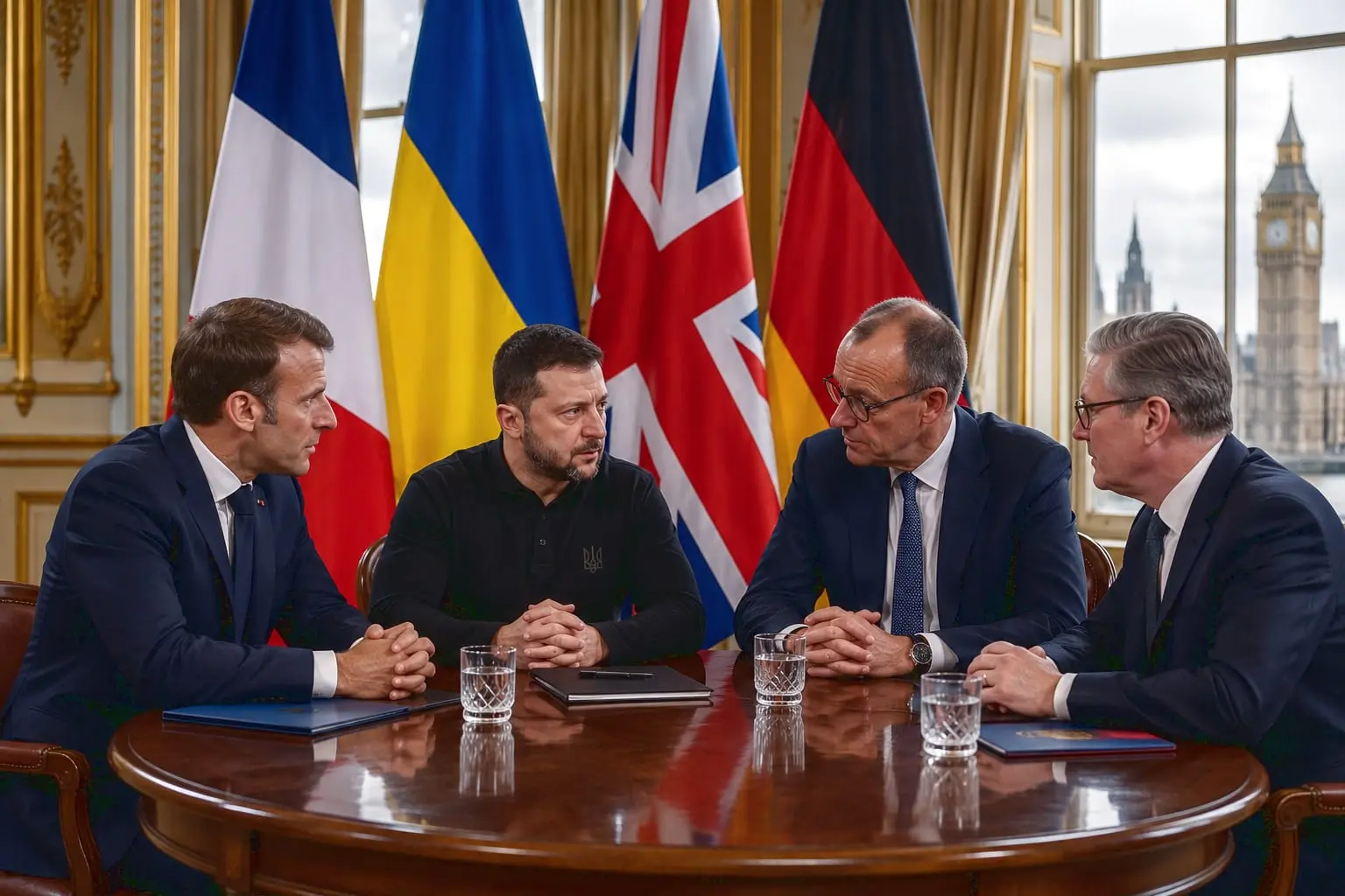Londonas vėl renka karo kabinetą: V. Zelenskis sekmadienį susitiks su E. Macronu, F. Merzu ir K. Starmeriu