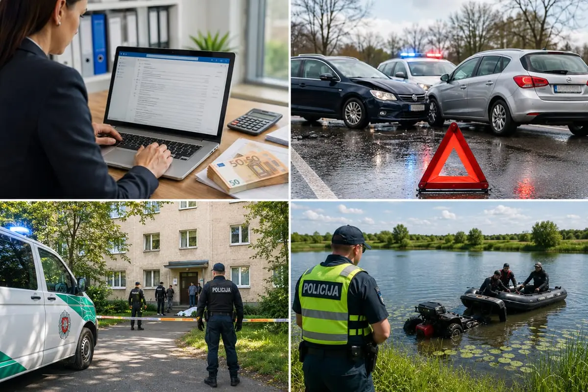 Įmonė neteko 47 tūkst. eurų, Vilniuje ir Kupiškio rajone rasti mirę žmonės