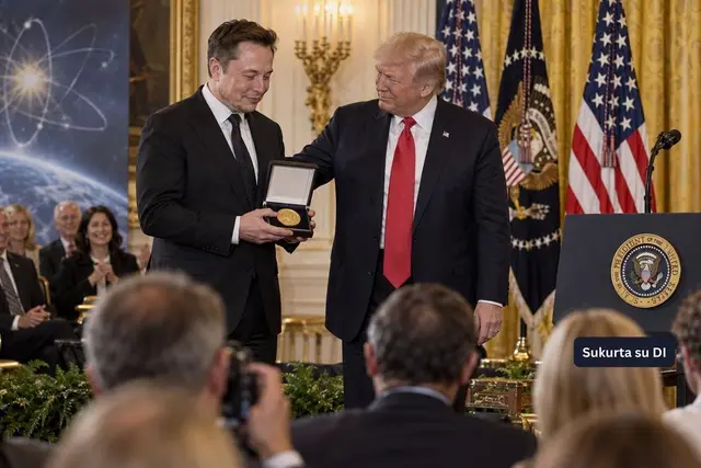 D. Trumpas E. Muską pavadino „šiuolaikiniu Edisonu“ ir įteikė jam aukščiausią JAV mokslo medalį