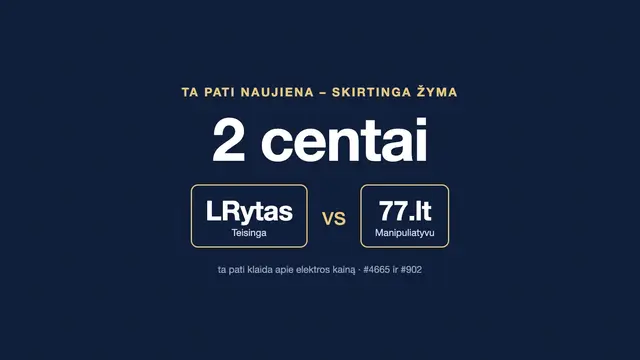 Tos pačios naujienos – skirtingos žymos