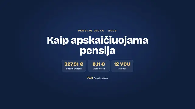 Kaip apskaičiuojama pensija