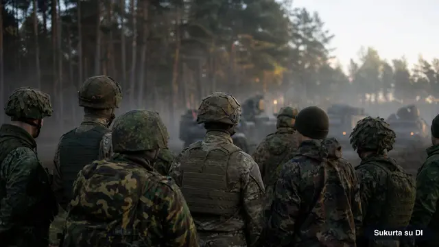 NATO narių vėliavos prie NATO būstinės Briuselyje