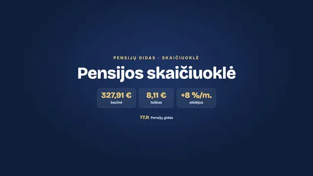 Pensijos skaičiuoklė