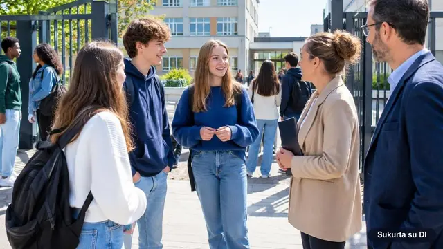 Po masinių protestų Prancūzijos licėjai skirs pusdienį mokiniams išklausyti