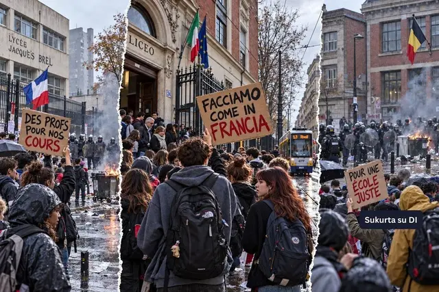 Prancūzijos moksleivių protestų atgarsiai Europoje: Italija perima šūkį, Belgija gina savo mokyklas