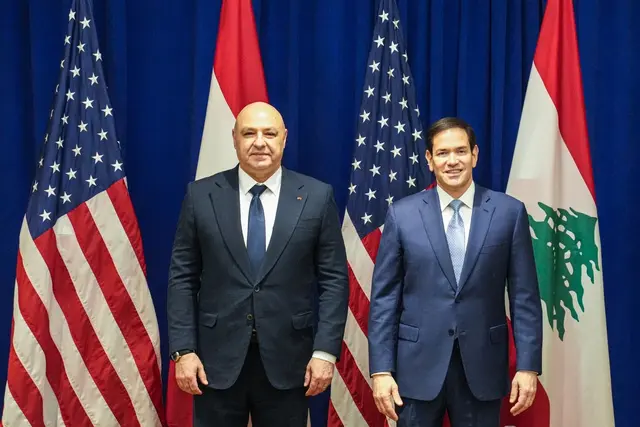 Marco Rubio ragina Libaną ir Izraelį užmegzti tiesioginį kariuomenių ryšį ir negrąžinti Hezbollah sprogmenų