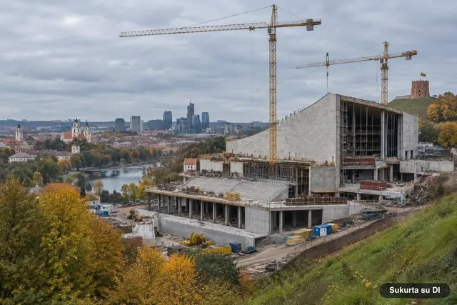 Tautos namai ir stadionas Vilniuje: premjeras apžiūrės statybas, kiek jos pažengusios