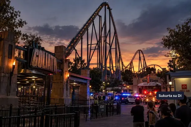 Tragedija „Six Flags Over Georgia“: vyras žuvo iškritęs iš 60 metrų aukščio amerikietiškų kalnelių