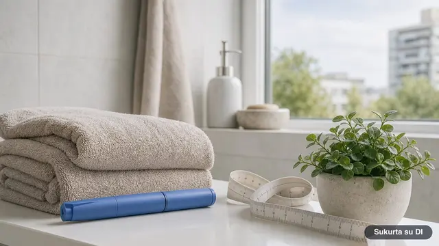 Wegovy FlexTouch švirkštiklis ir vaisto pakuotė ant stalo