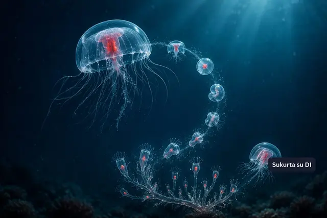 Medūza, kuri atsuka savo biologinį laikrodį: ar Turritopsis dohrnii iš tiesų yra nemirtinga?