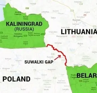 Suvalkų koridorius: kur jis yra, kaip atrodo žemėlapyje ir kodėl svarbus Lietuvai
