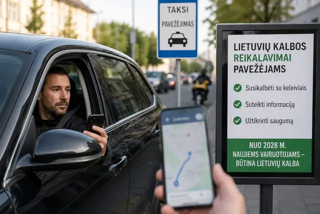 Norima kelti lietuvių kalbos kartelę pavežėjams: naujų vairuotojų lauktų svarbus pokytis