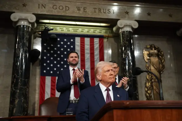 JAV prezidentas Donaldas Trampas Kongrese kreipėsi į tautą
