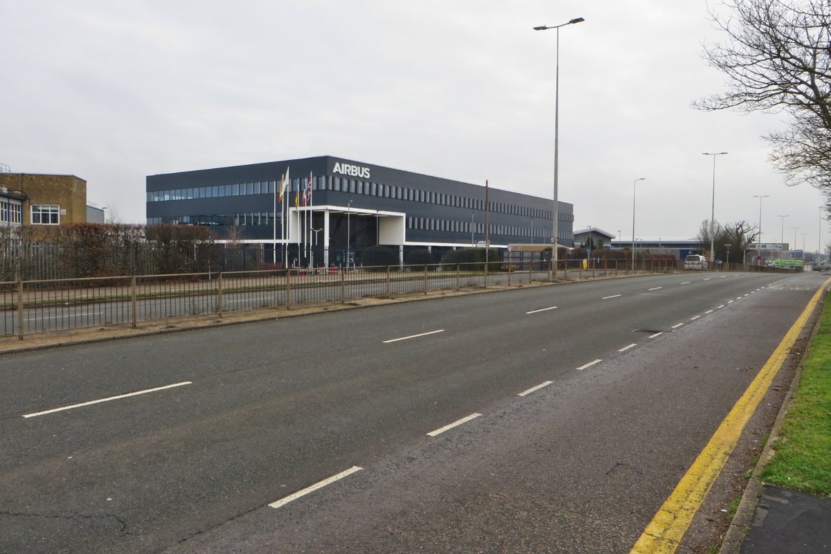 „Airbus“ pastatas Gunnels Wood Road gatvėje Stivenidže